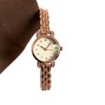 Rose Gold Crystal Accent Bracelet Style Women’s Wrist Watch