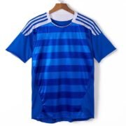 Blue Horizontal‑Stripe Short‑Sleeve Soccer Jersey